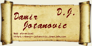Damir Jotanović vizit kartica